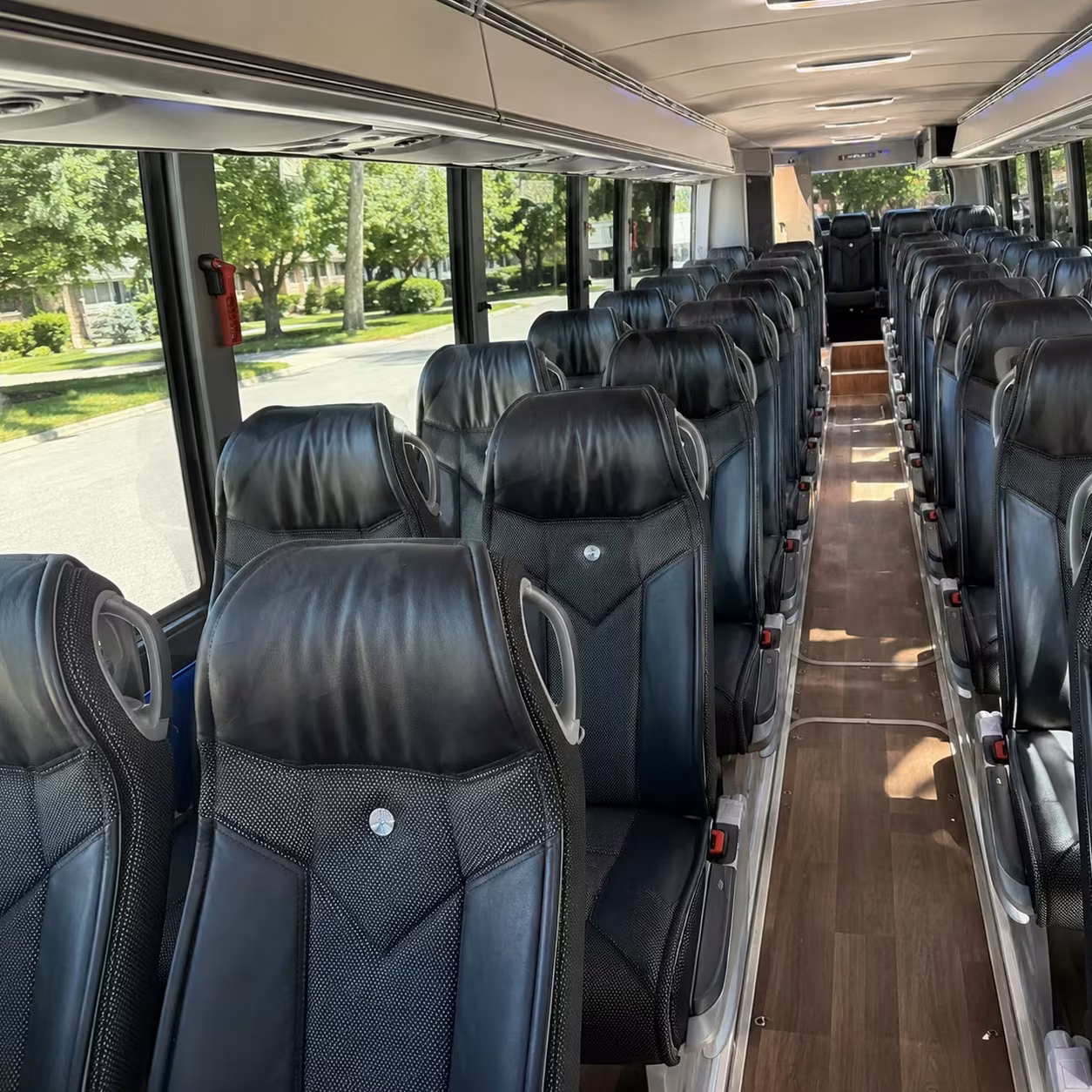 56 passenger charter bus interior