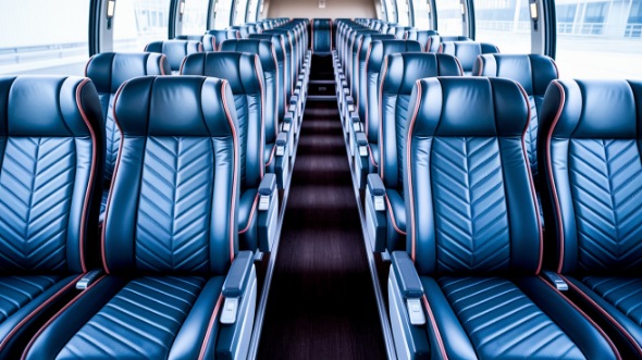 san antonio 54 passenger charter bus inside