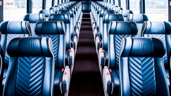 san antonio 55 passenger charter bus inside