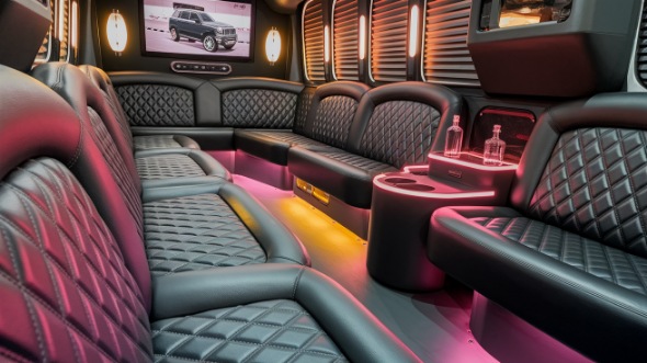sprinter limo rental interior georgetown